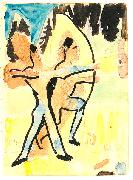 Archer at Wildboden- Watercolour und ink over pencil Ernst Ludwig Kirchner